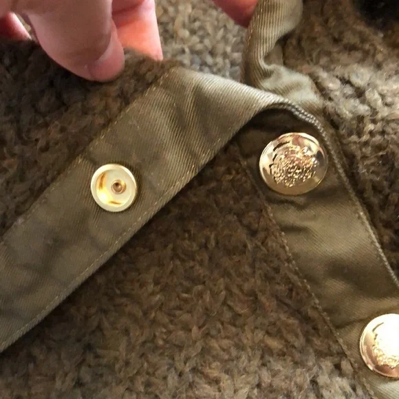 Derek Lam 10 Crosby Astra Embellished Turtleneck Sweater Sz M Olive Green Alpaca - Picture 2 of 7